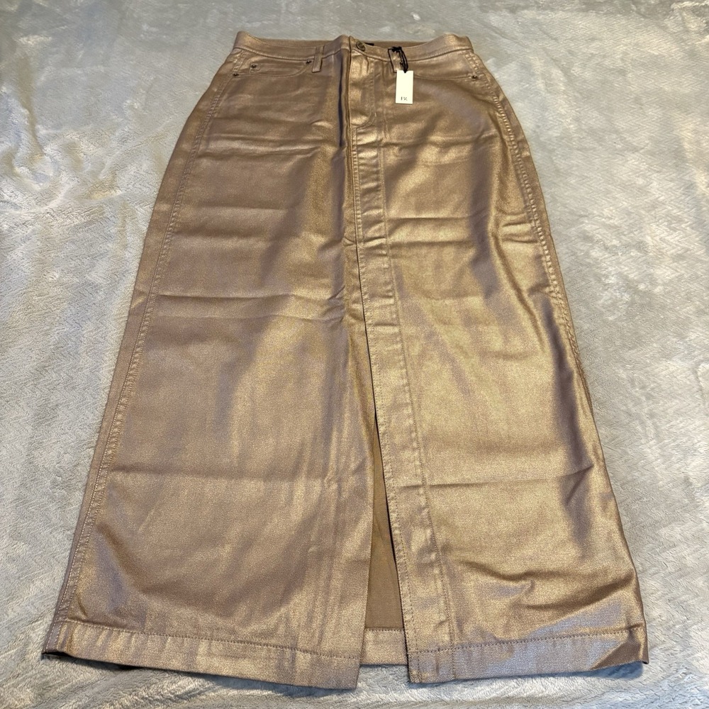 Banana Republic NWT $150 Brown Skirt Size 6 Poly Cotton Blend
